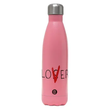 IT Lov(s)er, Metal mug thermos Pink Mat (Stainless steel), double wall, 500ml
