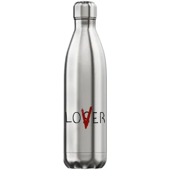 IT Lov(s)er, Μεταλλικό παγούρι θερμός Inox (Stainless steel), διπλού τοιχώματος, 750ml