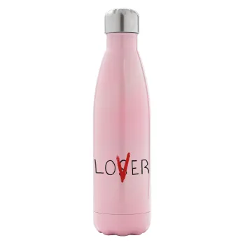 IT Lov(s)er, Metal mug thermos Pink Iridiscent (Stainless steel), double wall, 500ml