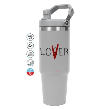 IT Lov(s)er, GREY color, 890ml (30oz) stainless Steel Tumbler with Handle