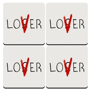 IT Lov(s)er, ΣΕΤ 4 Σουβέρ ξύλινα τετράγωνα (9cm)