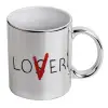 Mug ceramic, silver mirror, 330ml