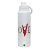 1L Stainless Steel Thermal Bottle with Phone Holder & Double Wall Insulation
