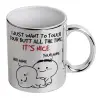 Mug ceramic, silver mirror, 330ml