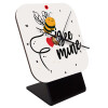 Bee mine!!!, Επιτραπέζιο ρολόι ξύλινο με δείκτες (10cm)