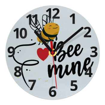 Bee mine!!!, Ρολόι τοίχου γυάλινο (20cm)