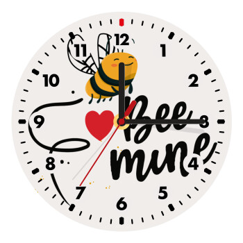 Bee mine!!!, Wooden wall clock (20cm)