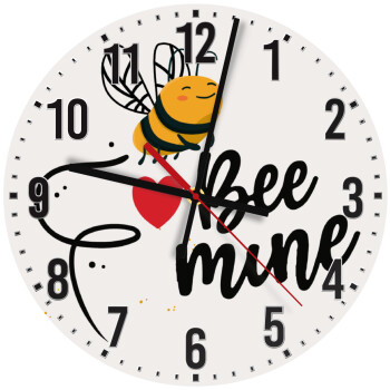 Bee mine!!!, Ρολόι τοίχου ξύλινο (30cm)