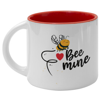 Bee mine!!!, Κούπα κεραμική 400ml Λευκή/Κόκκινη