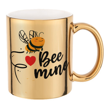 Bee mine!!!, Κούπα χρυσή καθρέπτης, 330ml