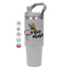 GREY color, 890ml (30oz) stainless Steel Tumbler with Handle