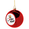 Christmas tree ball Red 8cm