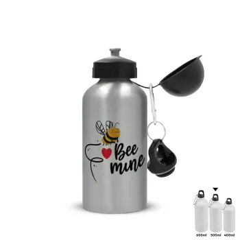 Bee mine!!!, Metallic water jug, Silver, aluminum 500ml