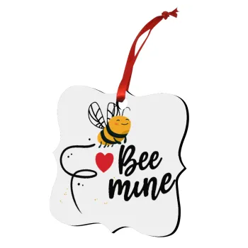 Bee mine!!!, Στολίδι Χριστουγεννιάτικο στολίδι polygon ξύλινο 7.5cm