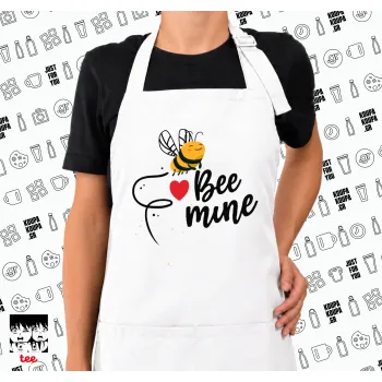 Bee mine!!!, Ποδιά μακριά Σεφ ολόσωμη με τσέπες white (ΕΝΗΛΙΚΩΝ)