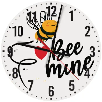 Bee mine!!!, Ρολόι τοίχου ξύλινο (30cm)