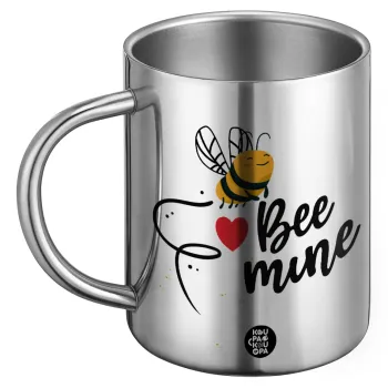 Bee mine!!!, Ανοξείδωτη Μεταλλική Κούπα 450ml - Διπλού Τοιχώματος