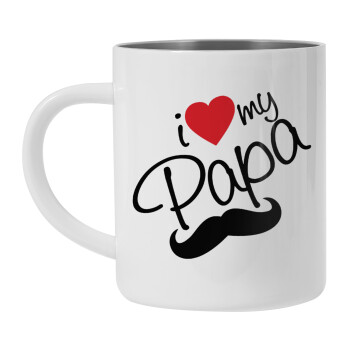 I Love my papa, Κούπα Ανοξείδωτη διπλού τοιχώματος 300ml