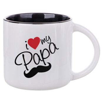 I Love my papa, Κούπα κεραμική 400ml Λευκή/Μαύρη