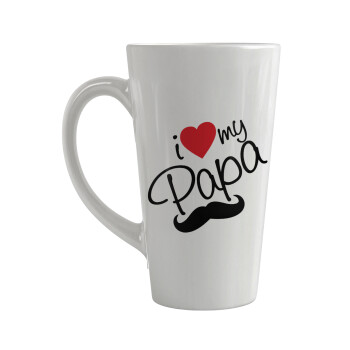 I Love my papa, Κούπα κωνική Latte Μεγάλη, κεραμική, 450ml