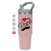 Pink color, 890ml (30oz) stainless Steel Tumbler with Handle