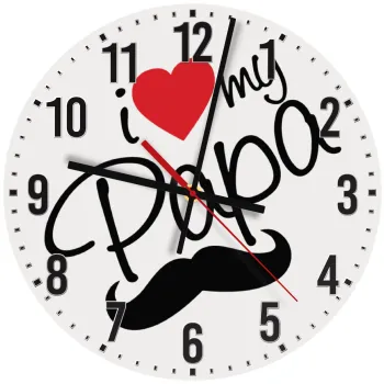 I Love my papa, Ρολόι τοίχου ξύλινο (30cm)