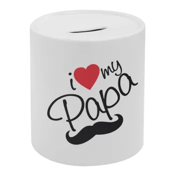 I Love my papa, Κουμπαράς πορσελάνης με τάπα