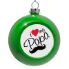Green Christmas tree ornament bauble 8cm