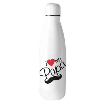 I Love my papa, Metal mug thermos (Stainless steel), 500ml