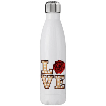 Love lights and roses, Stainless steel, double-walled, 750ml