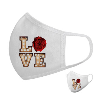Love lights and roses, Μάσκα υφασμάτινη υψηλής άνεσης παιδική (Δώρο πλαστική θήκη)