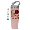 Pink color, 890ml (30oz) stainless Steel Tumbler with Handle