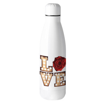 Love lights and roses, Metal mug thermos (Stainless steel), 500ml