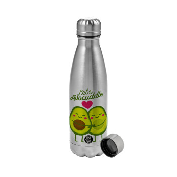 Let's avocuddle, Metallic water bottle, stainless steel, 750ml