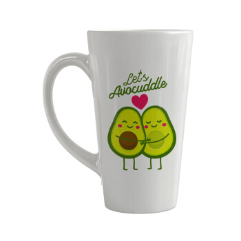 Let's avocuddle, Κούπα κωνική Latte Μεγάλη, κεραμική, 450ml