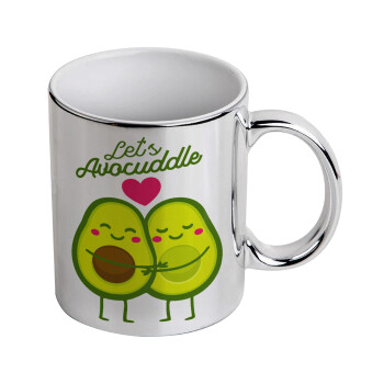 Let's avocuddle, Κούπα κεραμική, ασημένια καθρέπτης, 330ml