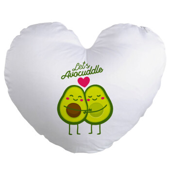 Let's avocuddle, Μαξιλάρι καναπέ καρδιά 40x40cm περιέχεται το  γέμισμα