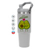 GREY color, 890ml (30oz) stainless Steel Tumbler with Handle
