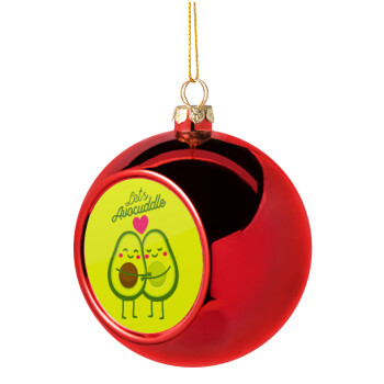 Let's avocuddle, Χριστουγεννιάτικη μπάλα δένδρου Κόκκινη 8cm