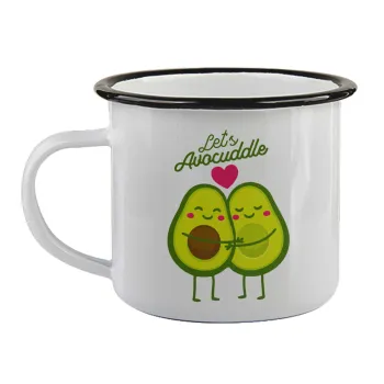 Let's avocuddle, Κούπα εμαγιέ με μαύρο χείλος 360ml