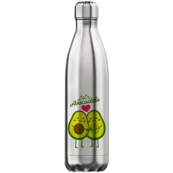 Let's avocuddle, Μεταλλικό παγούρι θερμός Inox (Stainless steel), διπλού τοιχώματος, 750ml