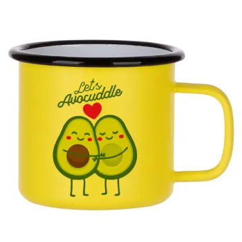 Let's avocuddle, Metallic enamel MATT Yellow cup 360ml