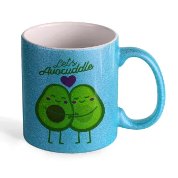 Let's avocuddle, Κούπα Σιέλ Glitter που γυαλίζει, κεραμική, 330ml