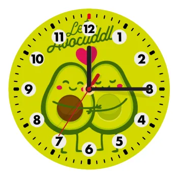 Let's avocuddle, Wooden wall clock (20cm)