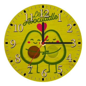 Let's avocuddle, Ρολόι τοίχου ξύλινο plywood (20cm)
