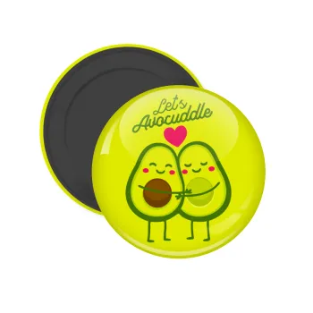 Let's avocuddle, Μαγνητάκι ψυγείου στρογγυλό διάστασης 5cm