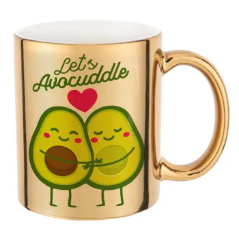 Let's avocuddle, Mug ceramic, gold mirror, 330ml