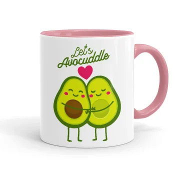 Let's avocuddle, Mug colored pink, ceramic, 330ml
