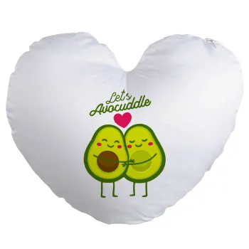 Let's avocuddle, Μαξιλάρι καναπέ καρδιά 40x40cm περιέχεται το  γέμισμα