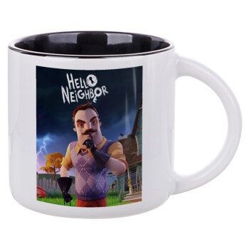  Hello Neighbor, Κούπα κεραμική 400ml Λευκή/Μαύρη